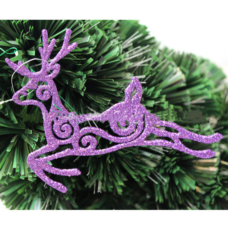 Christmas Decoration Hollow Plastic Flying Deer Pendant