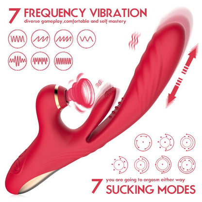 Orena Daphne Vibrator Sucking Tongue Licking Egg Telescopic Vibration Smart Heating Masturbator Sex Toys