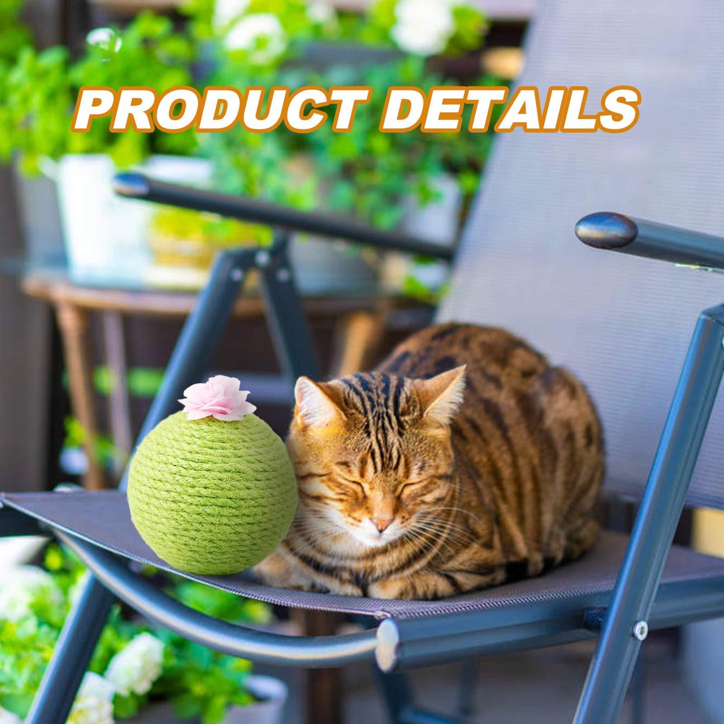 Interactive Tumbler Cactus Cat Scratcher Ball Catnip Toys Natural Sisal Scraper Tree Tower For Cat Indoor Play Hunting Exercise