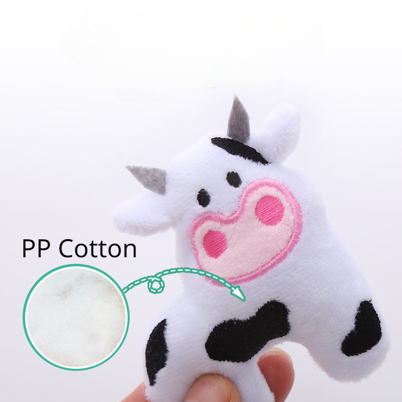 Cow Parrot Shape Cat Toy Cute Plush Animal Toys With Catnip Interactive Play Pet Supplies Tease Cat Bite Resistant