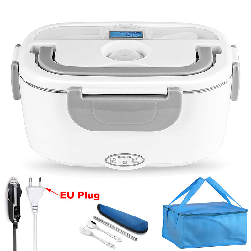 Electric Heating Insulation Heating Car Lunch Box Home Car Dual Purpose Stainless Steel Plastic Combo