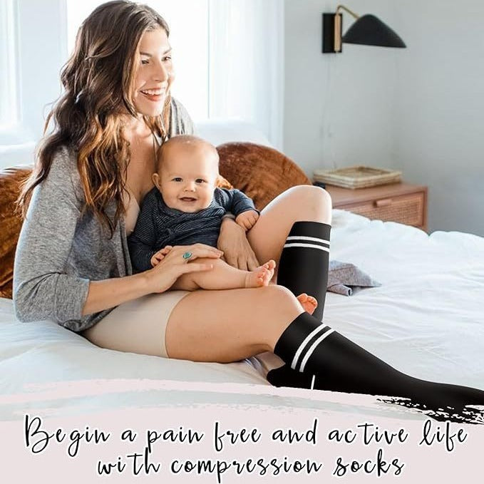 Pregnant Women Elastic Compression Mid-calf Calf Socks Female Skipping Rope Elastic Cycling