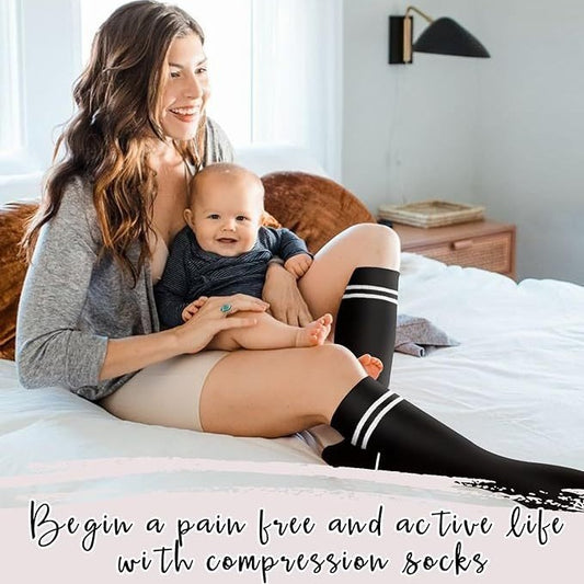 Pregnant Women Elastic Compression Mid-calf Calf Socks Female Skipping Rope Elastic Cycling