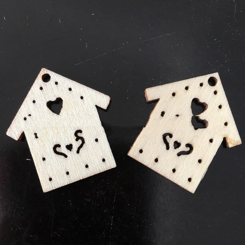 Creative Christmas Series Wood Chip Decoration Pendant