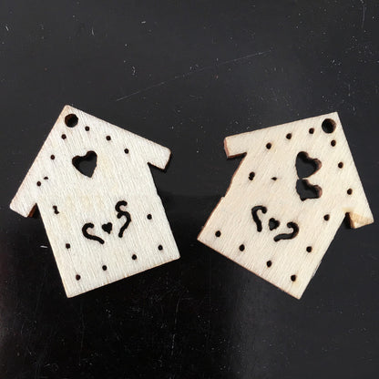 Creative Christmas Series Wood Chip Decoration Pendant