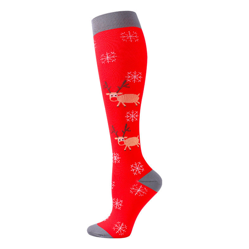 Men's And Women's Fashion Simple Christmas Sports Compression Socks
