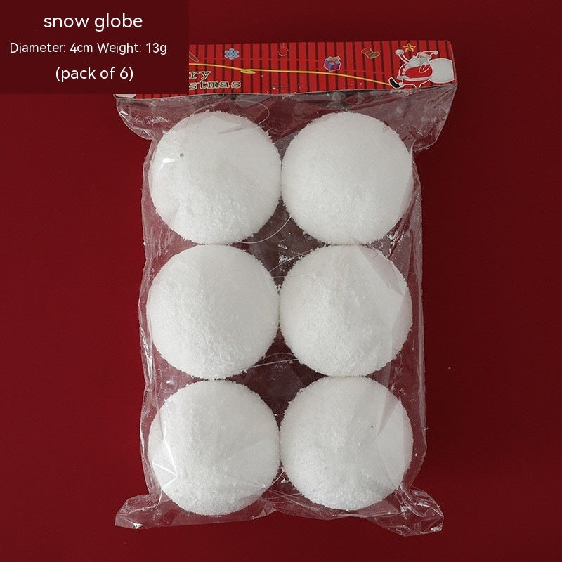 Christmas Tree Ornaments Snowball Pure White Foam