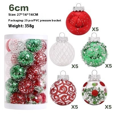 Christmas Decorations 6CM Painted PET