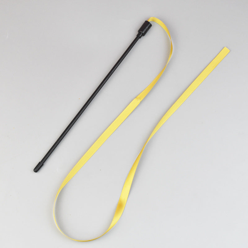 Interactive Cat Rainbow Wand Toys Interactive Cat Teaser Wand String Colorful Ribbon Charmer For Most Cats