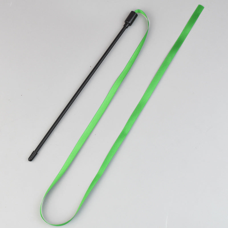 Interactive Cat Rainbow Wand Toys Interactive Cat Teaser Wand String Colorful Ribbon Charmer For Most Cats