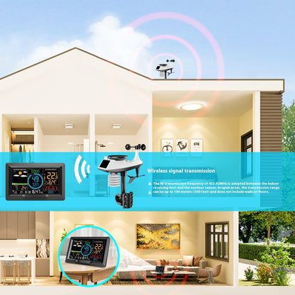 Multifunctional Professional Weather Station Temperature And Humidity Wind Speed Rainfall Detection Weather Forecast Bell