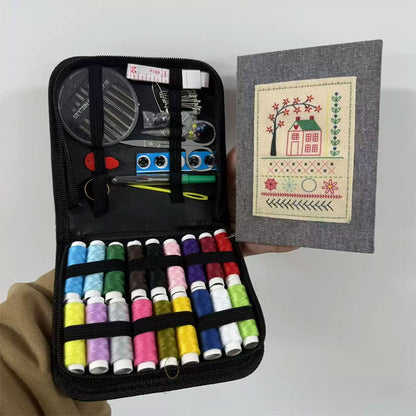 DIY Imitation Linen Sewing Book with Embroidery. Personalize, Improve Skills. Portable