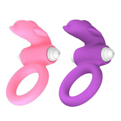 QUYUE Dolphin Clitoris Orgasm Waterproof Vibrating Silicone Cock Rings Couple Co-vibrator Penis Rings for Men, Adult Sexy Toys
