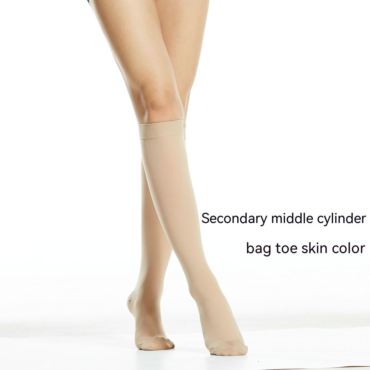 Mid Tube Bag Open Toe Compression Socks Stretch Shank Protection