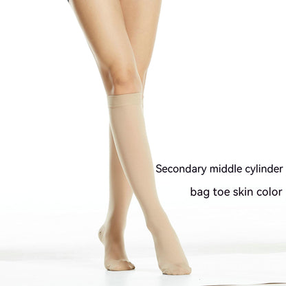Mid Tube Bag Open Toe Compression Socks Stretch Shank Protection