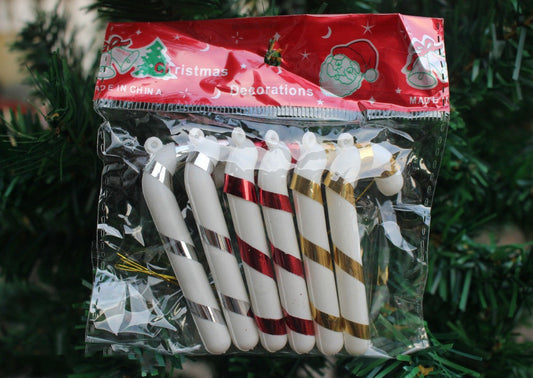 Tri-color 6 Opp Christmas Small Canes