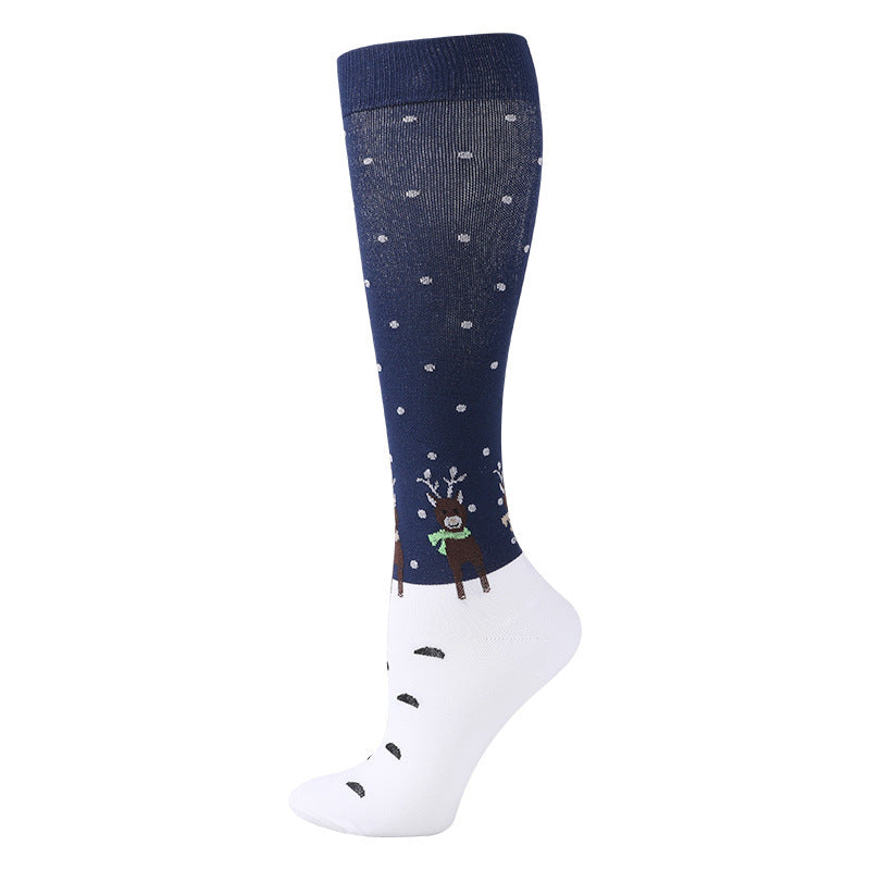 Men's And Women's Fashion Simple Christmas Sports Compression Socks