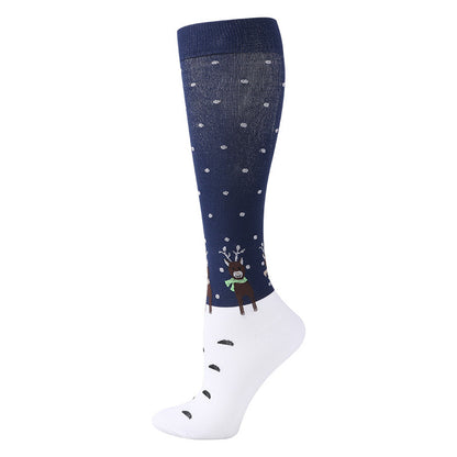 Men's And Women's Fashion Simple Christmas Sports Compression Socks