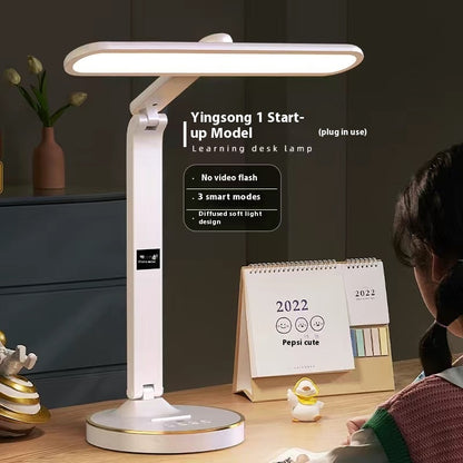 Student Reading Dormitory Folding Bedside Charging Smart Clock Eye Protection Desk Lamp