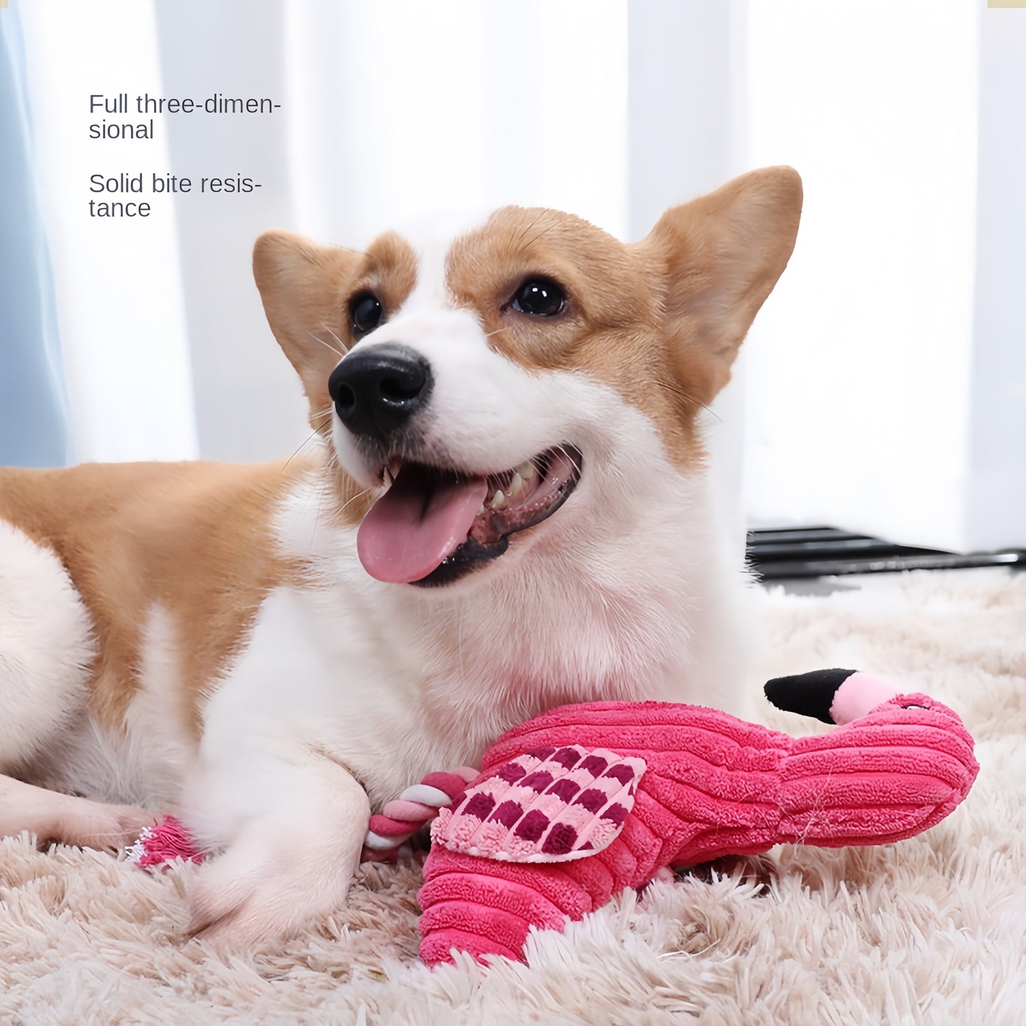 Animal Shape Squeaky Toys Plush Dog Toy Cute Bite Resistant Corduroy Dog Toys For Small Large Dogs Puppy Pet Products