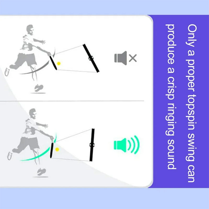 Portable Tennis Topspin Whistle Hitting Trainer - Ideal for Beginners' Swing Aid
