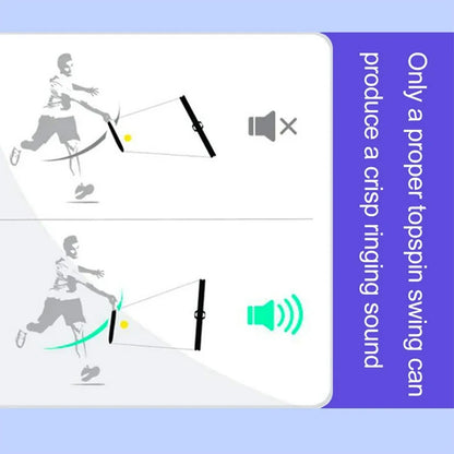 Portable Tennis Topspin Whistle Hitting Trainer - Ideal for Beginners' Swing Aid