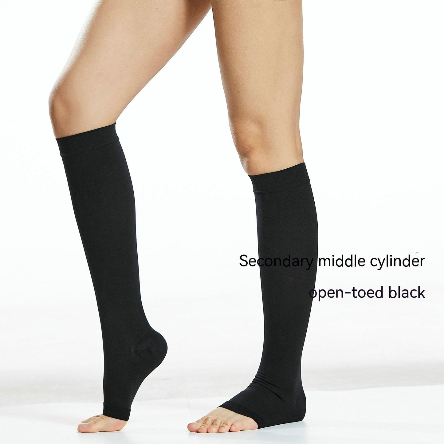 Mid Tube Bag Open Toe Compression Socks Stretch Shank Protection