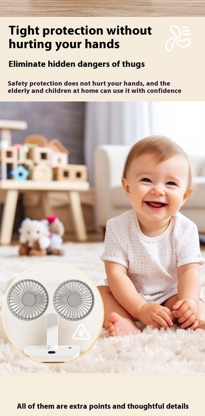 Multi Functional Dual Head Ultra Endurance Small Fan