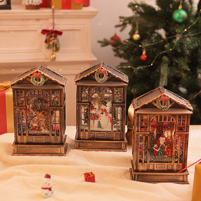 Christmas Music Box Music Box LED Luminous Crystal Lamp Christmas Decoration Night Light Christmas Gift