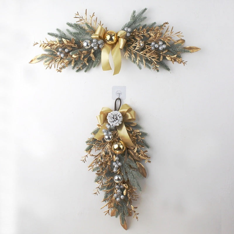 Golden Christmas Plastic Wire Garland Rattan Decorations