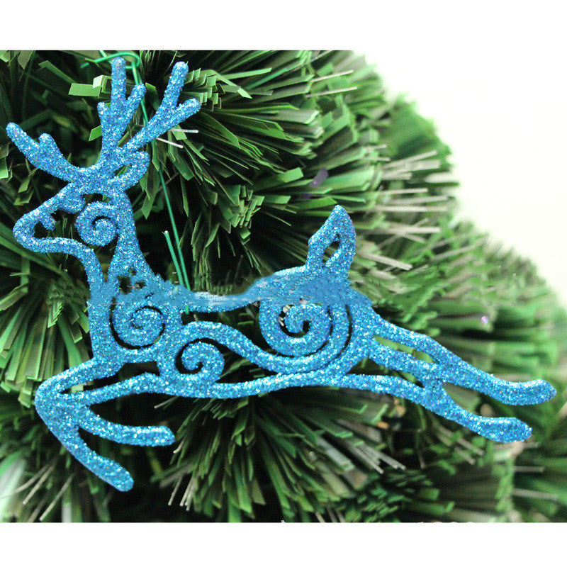 Christmas Decoration Hollow Plastic Flying Deer Pendant