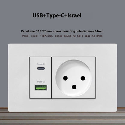 118 Type White 16A Israel Socket Panel