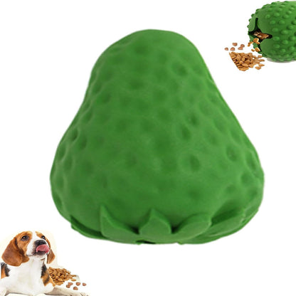 Strawberry Dog Chew Toy Durable Dog Treat Dispenser Interactive Toys IQ Training  Mental Enrichment Rubber Dog Dental Cleaning Toys For Small Medium Large Breed