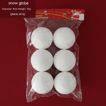Christmas Tree Ornaments Snowball Pure White Foam