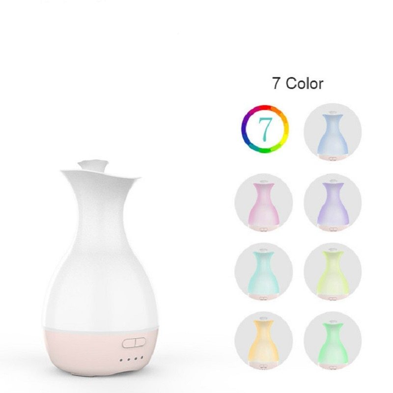 200ML Ultrasonic Air Humidifier Flower Arrangement Aroma Essential Oil Diffuser With Colorful Night Light For Home Office