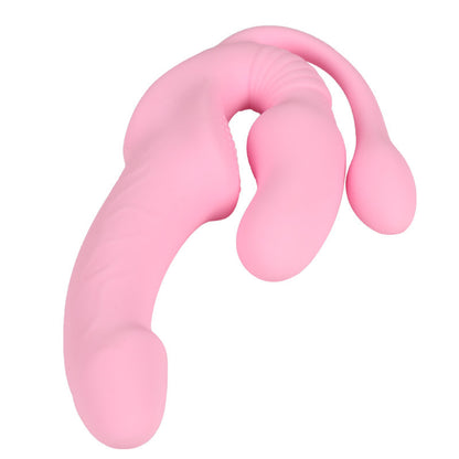 Three-shock Double-headed Dragon Lala Dildo Women's Wear Out Sex Appliance Into The Body Strong Shock Self-defense Stick