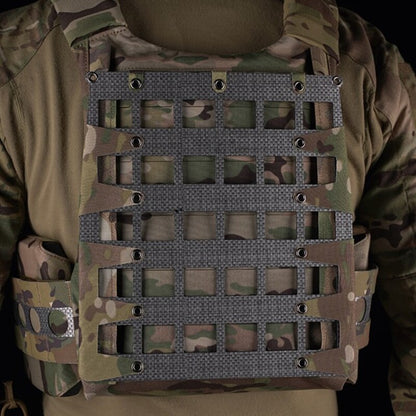 Tactical Vest - Molle Zipper Back Panel, for Paintball, Airsoft, Outdoor Hunting. Plate Carrier Expansion Equipment.