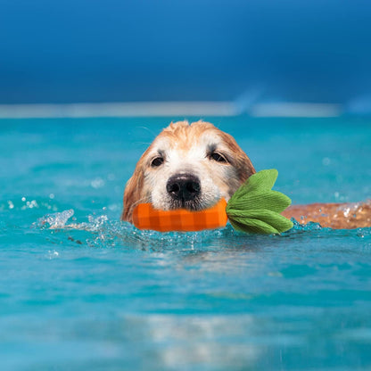 Dog Squeaky Chew Toys For Aggressive Chewers Rubber Carrot Dog Toys For Training And Cleaning Interactive Tough Dog Toy For Medium Dogs