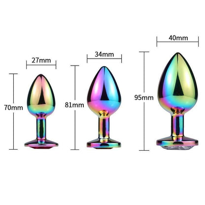 Metal Colorful Anal Plug Anal Expansion Adult Supplies Sex Training Toys Masturbation Male And Female Appliances
