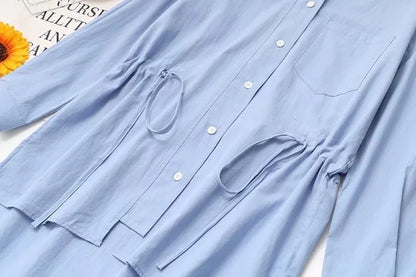 Waist Long-sleeved Shirts Are Stylish And Slim All-match