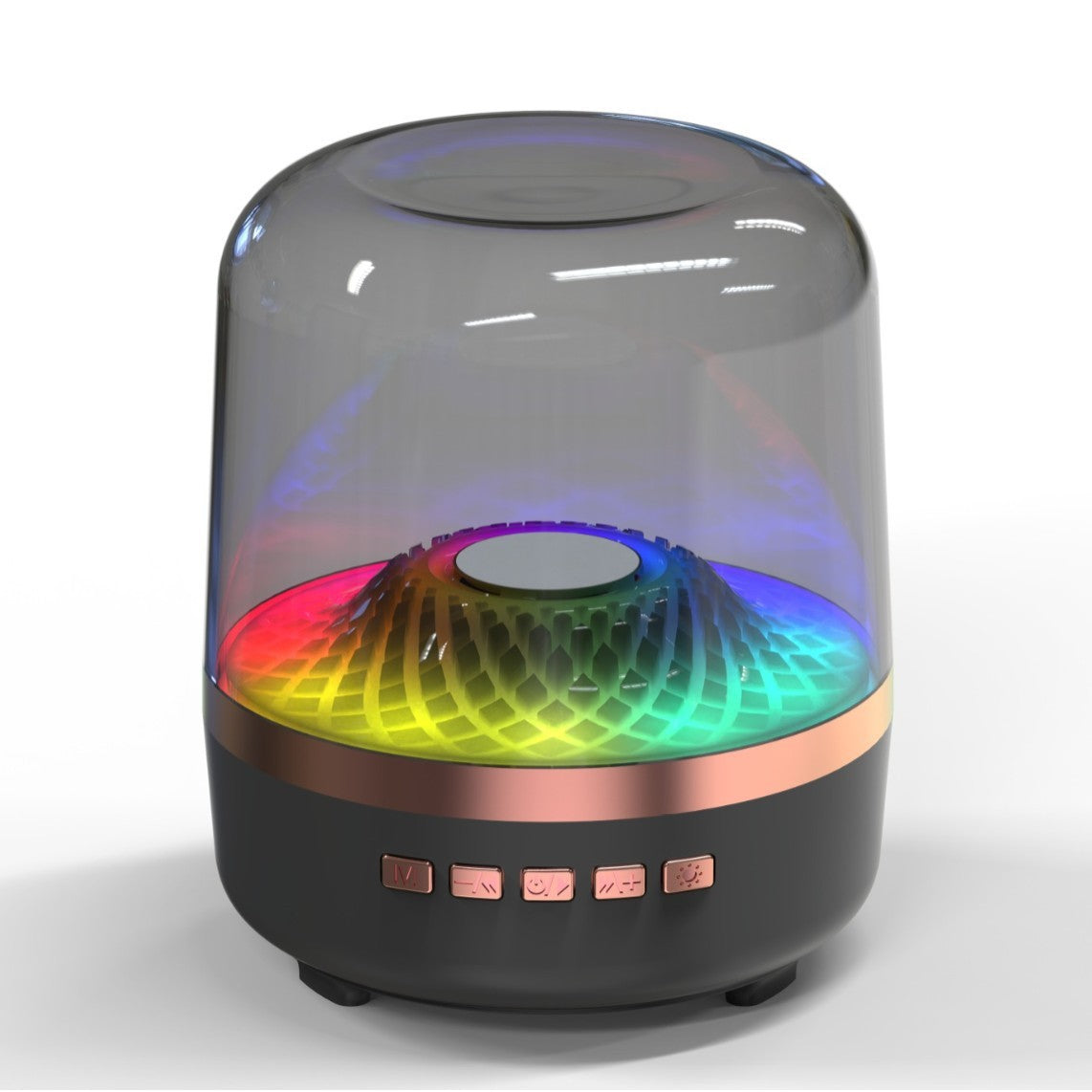 Desktop Subwoofer Bluetooth Audio Black Gold Speaker