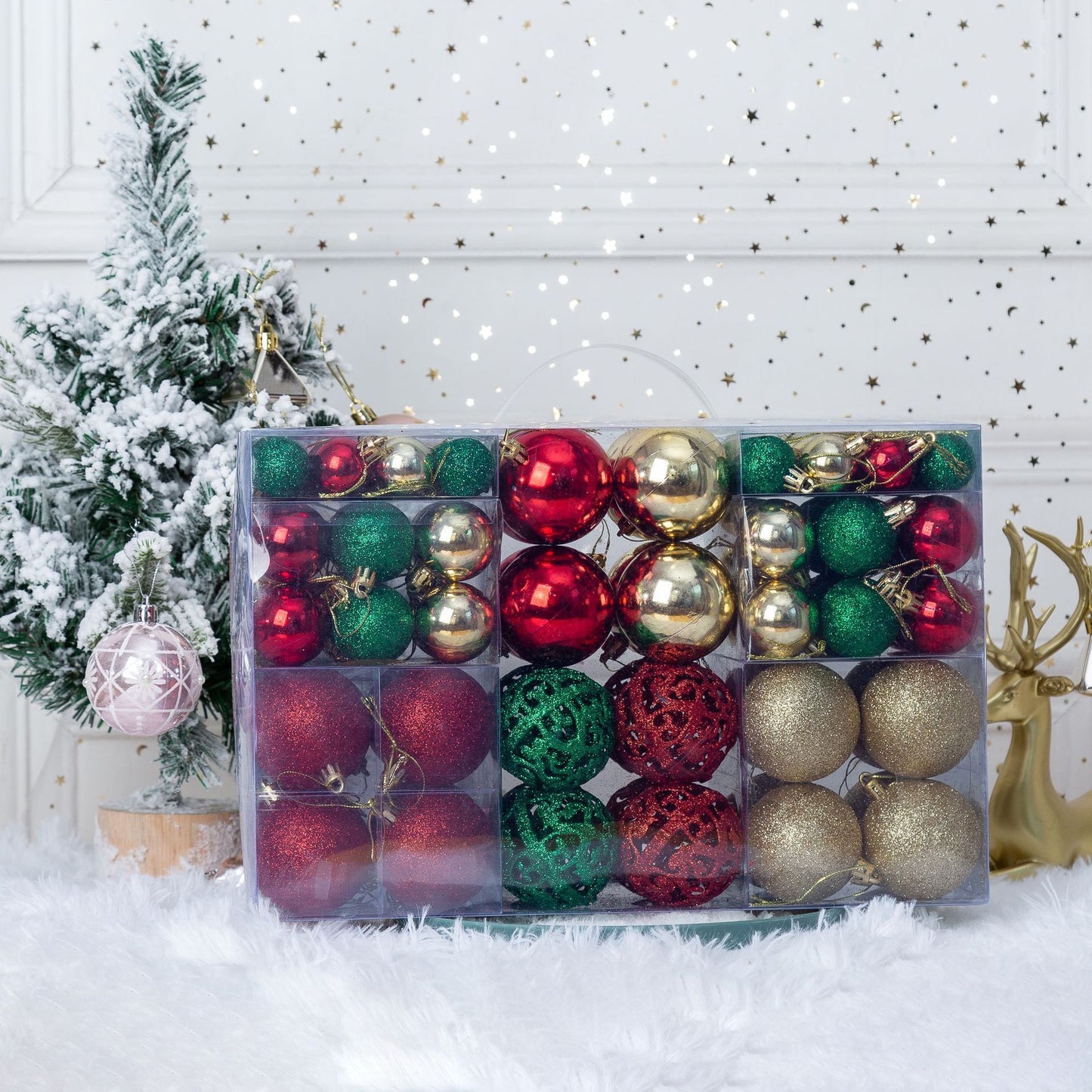 Christmas Ball 3-6cm Set Pvc Boxed Christmas Tree Decoration Colorful Ball