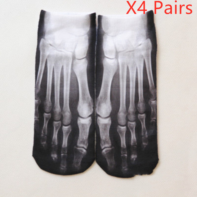 3D Printing Socks Flip Flops Cartoon Creative Socks Men And Women Couple Socks