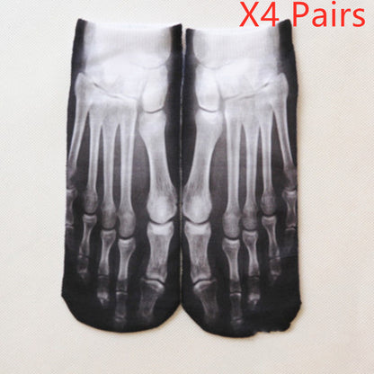 3D Printing Socks Flip Flops Cartoon Creative Socks Men And Women Couple Socks