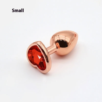 Heart-shaped Small Size Rose Gold Metal Women's Adult Products