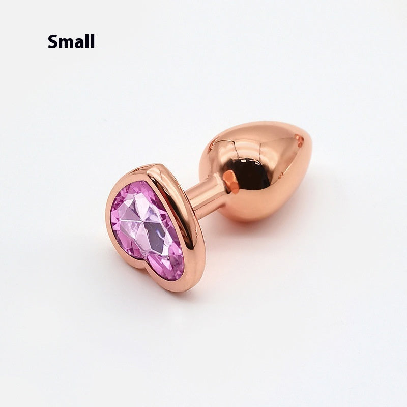 Heart-shaped Small Size Rose Gold Metal Women's Adult Products