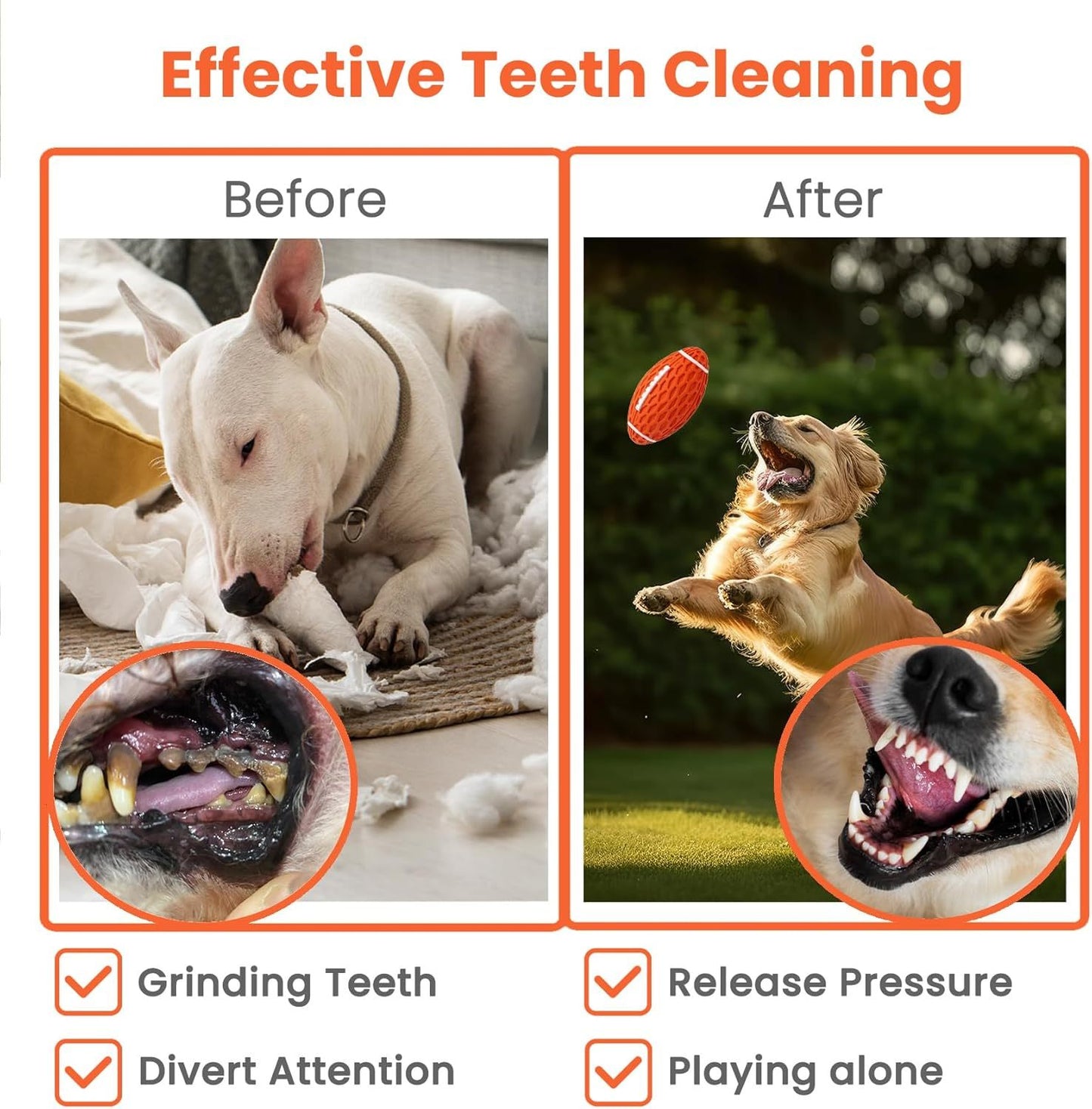 Dog Toys Durable And Squeaky Rugby Dog Toy, Perfect For Aggressive Chewers, Large Dogs, And Rough Playtime