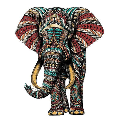 Each Piece Is Animal Shaped Christmas Gift Colorful Elephant Turtle Wooden Jigsaw Puzzles