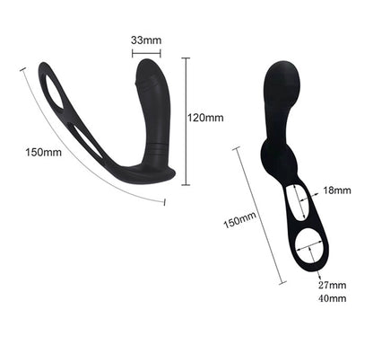 Remote Off-Site Control Double Ring Posterior Prostate Exercise Powerful Vibrator Couples Flirting Supplies