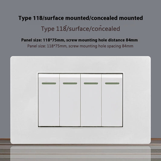 118 Type White 16A Israel Socket Panel